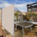 118.5 x 71 Inch Patio Retractable Folding Side Awning Screen - Outdoor Shades