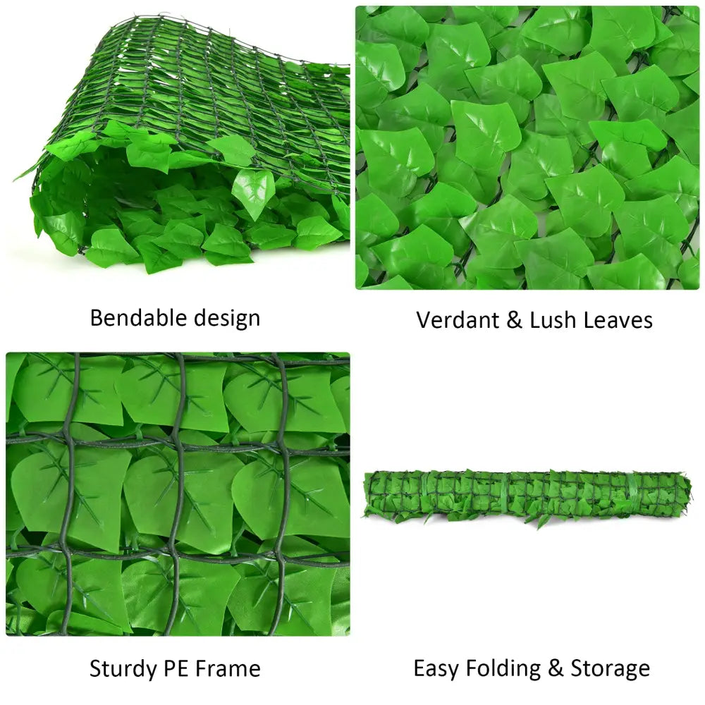 118 x 39 Inch Artificial Ivy Privacy Fence for Fence and Vine Decor - Light Green - Outdoor Privacy Screens