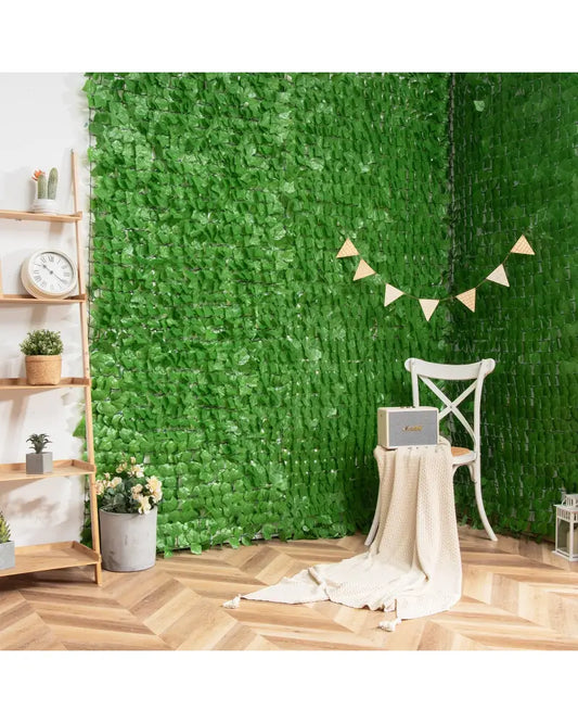 118 x 39 Inch Artificial Ivy Privacy Fence for Fence and Vine Decor - Light Green - Outdoor Privacy Screens