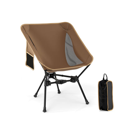 Portable Camping Chair with Compact Carrying Bag-Coffee