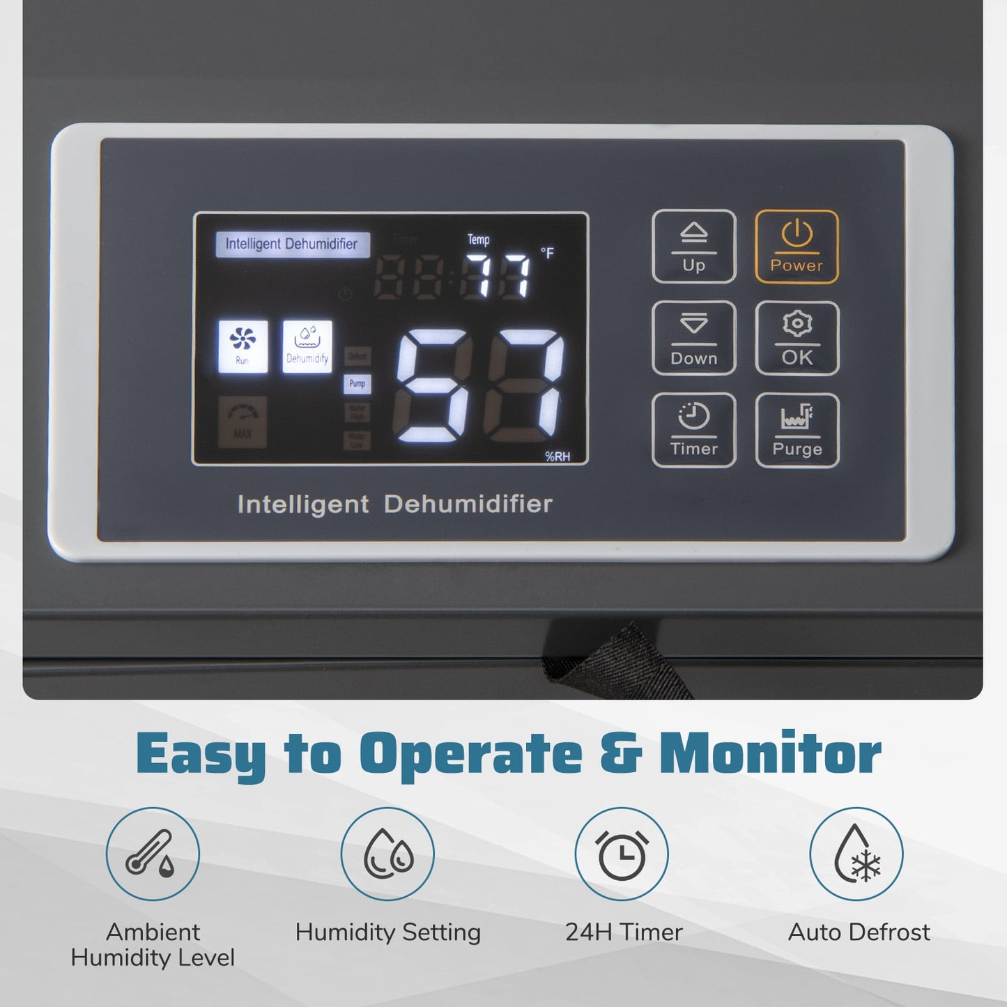 154 Pints Commercial Dehumidifier with Pump and Drain Hoses-White