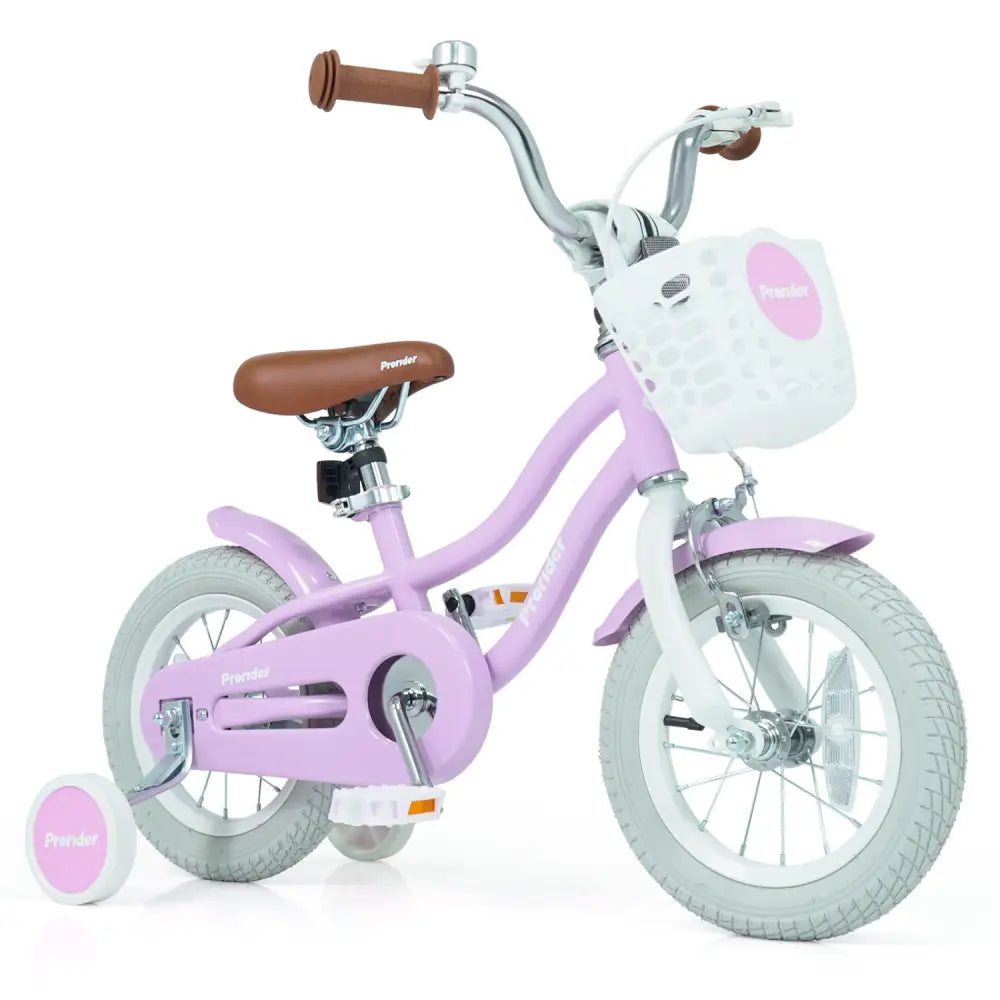 12/14/16/18/20 Inch Adjustable Kids Bike with 2 Brake System-12 Inch - Purple - Kids Bike