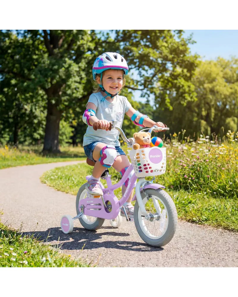 12/14/16/18/20 Inch Adjustable Kids Bike with 2 Brake System-12 Inch - Purple - Kids Bike