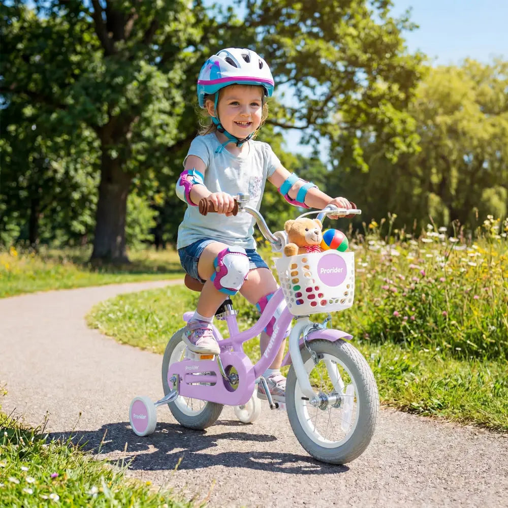12/14/16/18/20 Inch Adjustable Kids Bike with 2 Brake System-12 Inch - Purple - Kids Bike