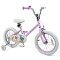 12/14/16/18 Inch Kids Bike Adjustable for 3-8 Years Old Children Purple - Stars & Moon-16 inch - Purple - Kids Bike