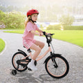 12/14/16/18 Inch Kids Bike Adjustable with Removable Training Wheels Pink for 3-8 Years Old-18 inches - Pink - Kids Bike