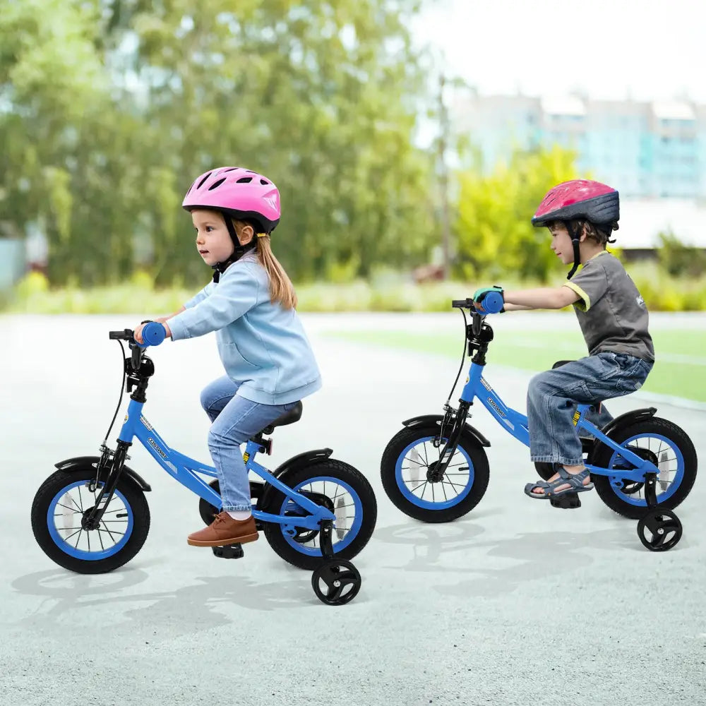 12/14/16/18 Inches Kids Bike with Removable Training Wheels and Adjustable Seatfor 3-8 Years Old Navy-12 inches - Navy