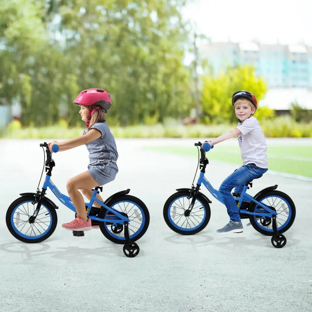 12/14/16/18 Inches Kids Bike with Removable Training Wheels and Adjustable Seatfor 3-8 Years Old Navy-16 inches - Navy