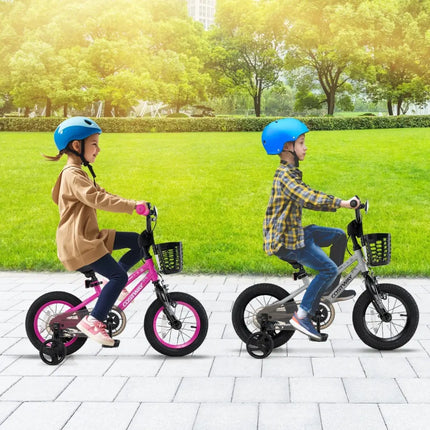 12/14/18 Inch Kids Bike Adjustable with Transparent Chain Cover for 3 - 8 Years Old - 16 inches - Oasis Home Essentials