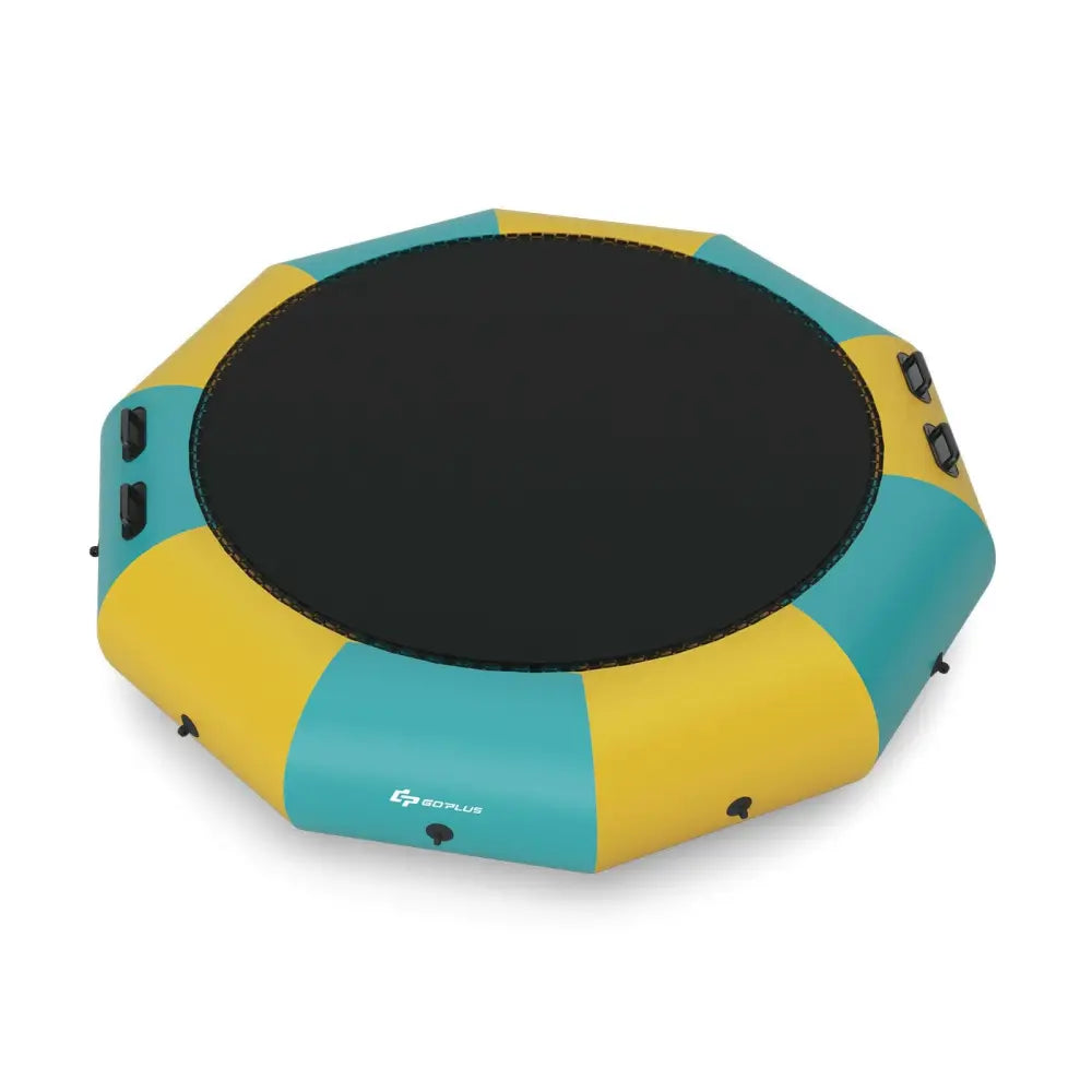 12 Feet Inflatable Splash Padded Water Bouncer Trampoline-Yellow - Yellow - Trampolines
