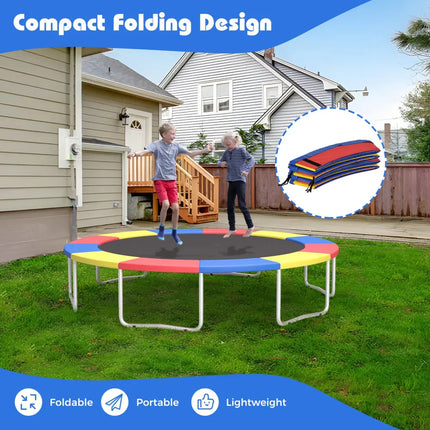 12 Feet Trampoline Pad Replacement Safety Pad with Fixing Straps (Multicolor) - Multicolor - Outdoor Play