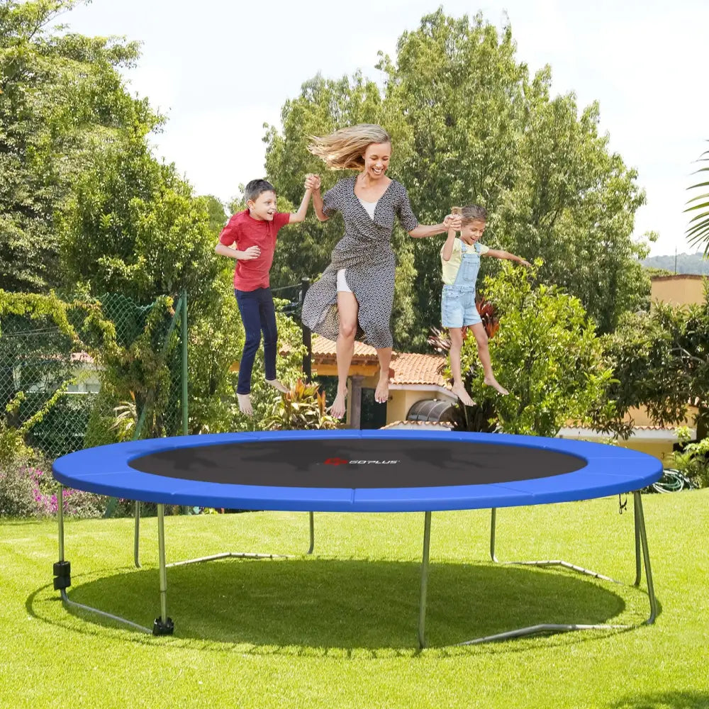 12 Feet Waterproof and Tear-Resistant Universal Trampoline Safety Pad Spring Cover-Blue - Blue - Trampoline Accessories