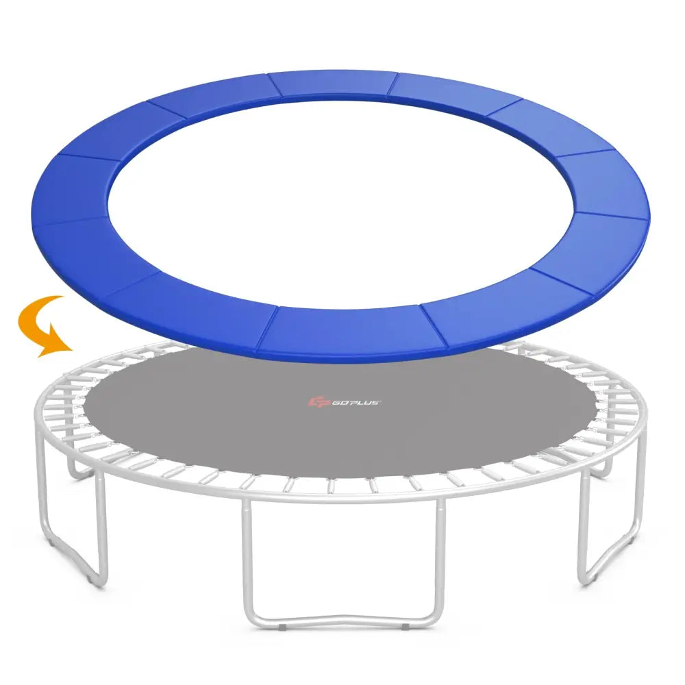 12 Feet Waterproof and Tear-Resistant Universal Trampoline Safety Pad Spring Cover-Blue - Blue - Trampoline Accessories