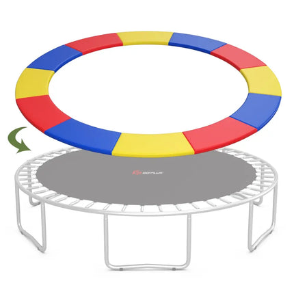 12 Feet Waterproof and Tear-Resistant Universal Trampoline Safety Pad Spring Cover-Multicolor - Multicolor - Trampoline