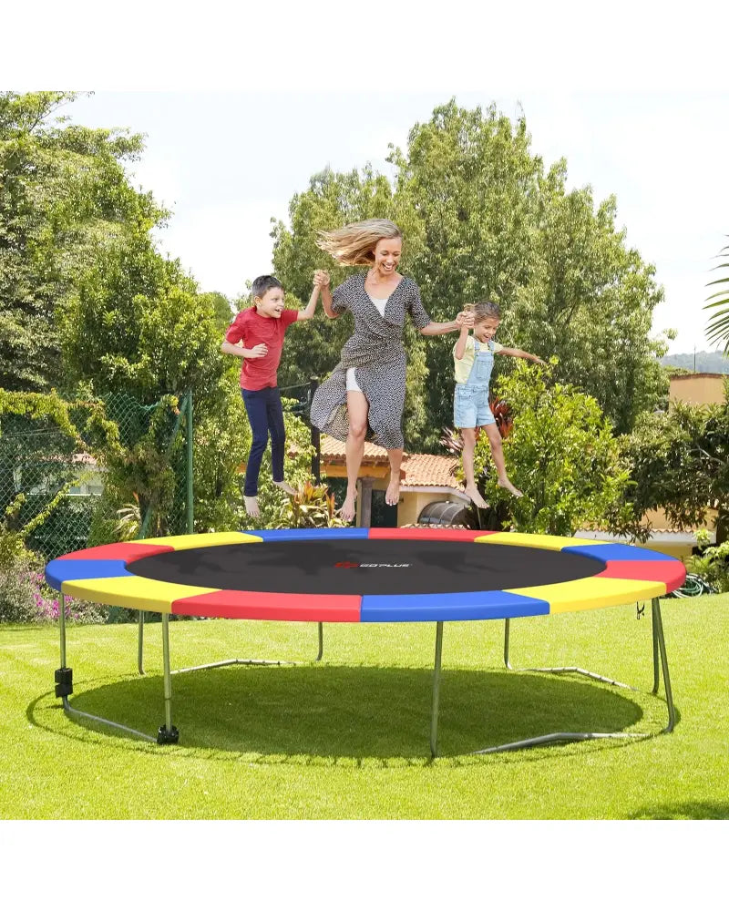 12 Feet Waterproof and Tear-Resistant Universal Trampoline Safety Pad Spring Cover-Multicolor - Multicolor - Trampoline