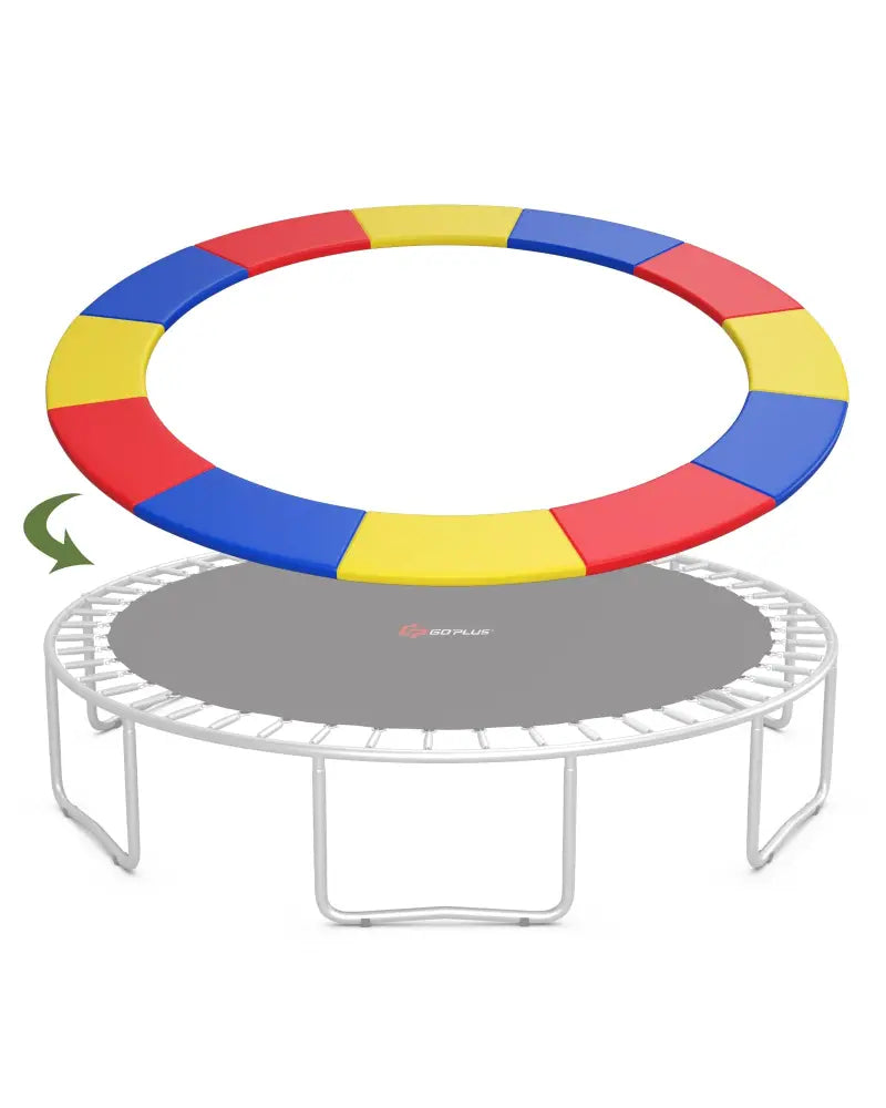 12 Feet Waterproof and Tear-Resistant Universal Trampoline Safety Pad Spring Cover-Multicolor - Multicolor - Trampoline