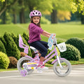 12 Inch Girls Bike Kids Bicycle with Doll Seat and Streamers for Children 3 - 4 Years Old - Oasis Home Essentials