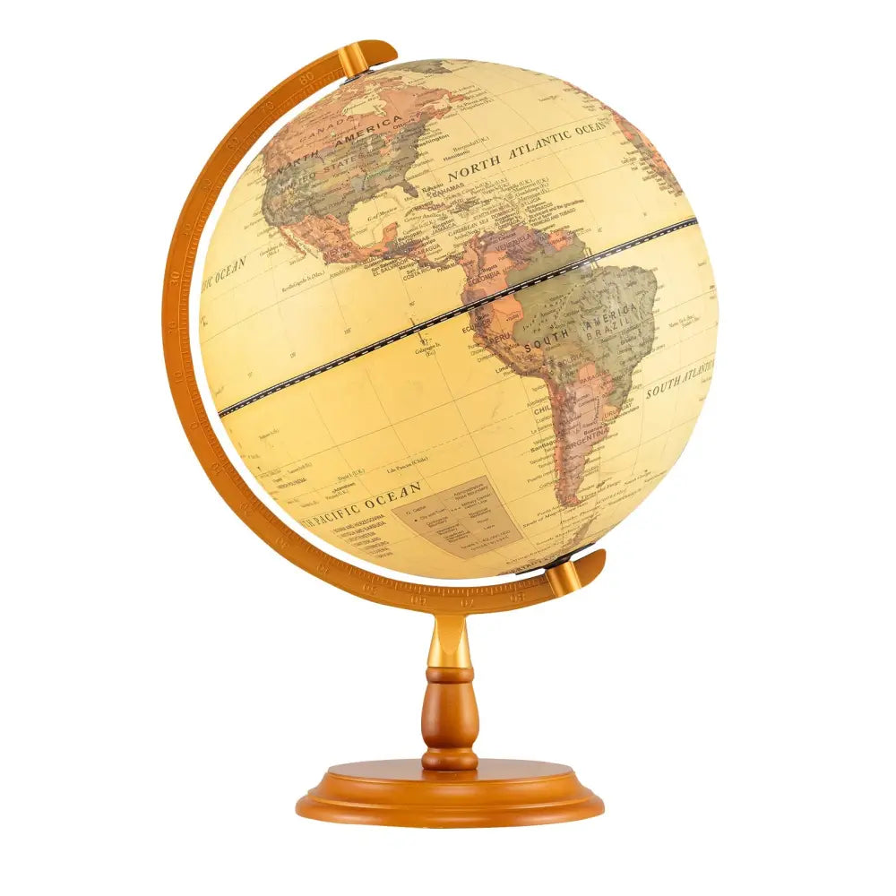 12 Inch Illuminated World Globe Antique Light up Globe Night Lamp-Bronze - Bronze - Learning Toys