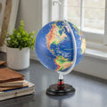 12 Inch Illuminated World Globe Antique Light up Globe Night Lamp-Navy - Navy - Learning Toys