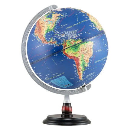 12 Inch Illuminated World Globe Antique Light up Globe Night Lamp - Navy - Oasis Home Essentials