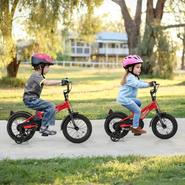 12 Inch Kids Bike Adjustable Bicycle with Reflectors and Bell for 3 - 4 Years Old - Oasis Home Essentials