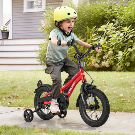 12 Inch Kids Bike Adjustable Bicycle with Reflectors and Bell for 3 - 4 Years Old - Oasis Home Essentials