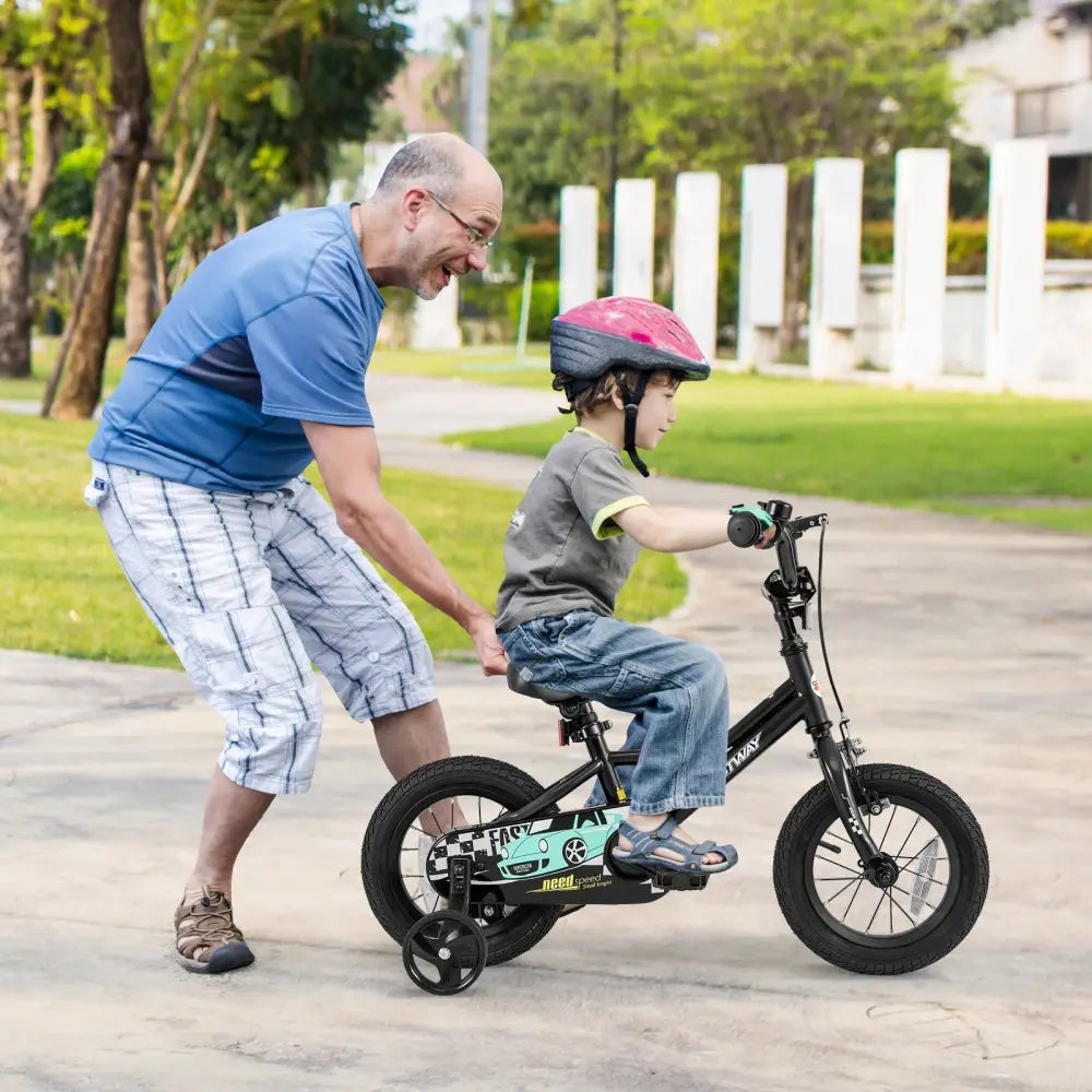 12 Inch Kids Bike Adjustable for 3 - 4 Years Old with Low - Step Frame - Oasis Home Essentials