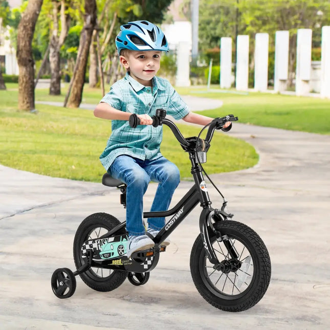 12 Inch Kids Bike Adjustable for 3 - 4 Years Old with Low - Step Frame - Oasis Home Essentials