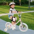 12 Inch Kids Bike Adjustable for 3-8 Years Old Children Pink - Stars & Moon - Pink - Kids Bike