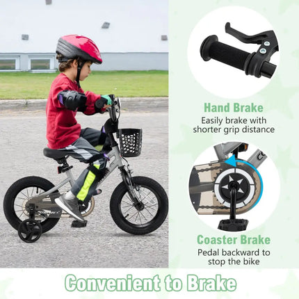 12 Inch Kids Bike Adjustable with Transparent Chain Cover for 3 - 4 Years Old - Oasis Home Essentials
