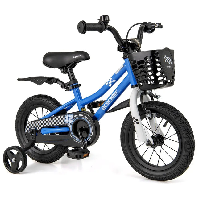 12 Inch Kids Bike Children Bicycle with Training Wheels for 3 - 4 Years Old - Navy - Oasis Home Essentials