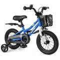 12 Inch Kids Bike Children Bicycle with Training Wheels for 3 - 4 Years Old - Navy - Oasis Home Essentials