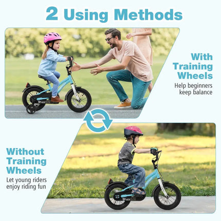 12 - Inch Kids Bike for 3 - 4 Years Old Children Bicycle with Training Wheels - Oasis Home Essentials