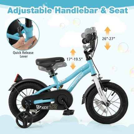 12 - Inch Kids Bike for 3 - 4 Years Old Children Bicycle with Training Wheels - Oasis Home Essentials