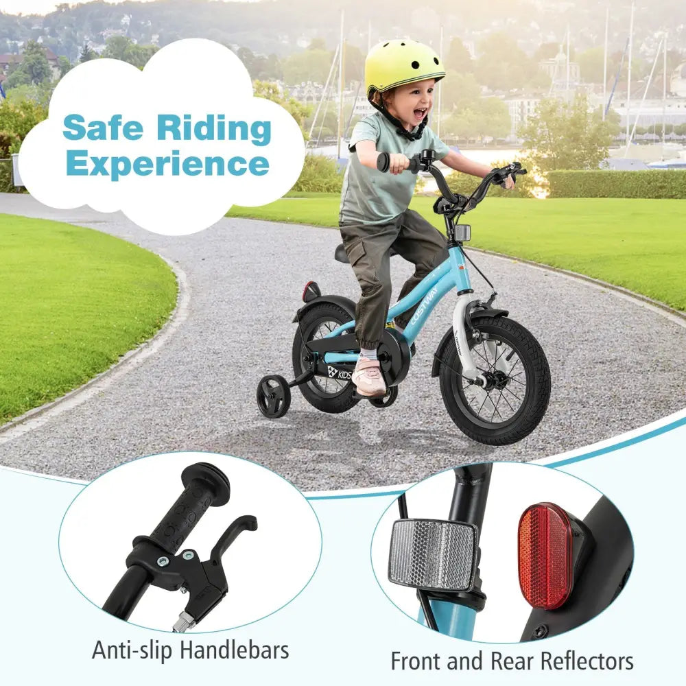 12 - Inch Kids Bike for 3 - 4 Years Old Children Bicycle with Training Wheels - Oasis Home Essentials