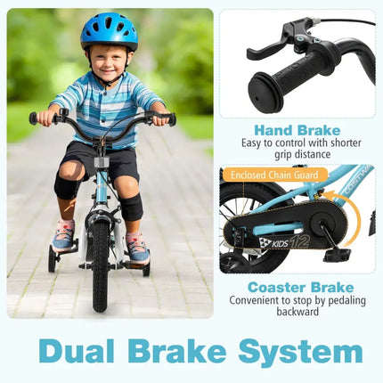 12 - Inch Kids Bike for 3 - 4 Years Old Children Bicycle with Training Wheels - Oasis Home Essentials
