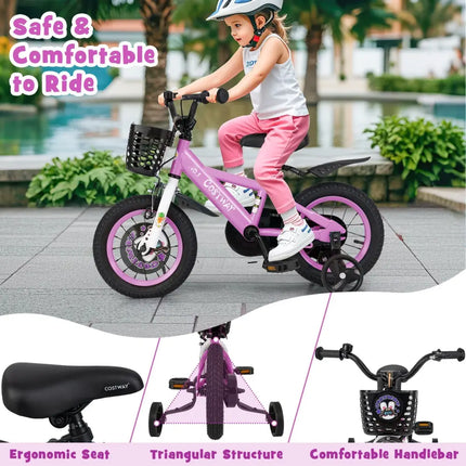 12 Inch Kids Bike for 3 - 4 Years Old Sport Bicycle with Adjustable Handlebar and Saddle - 12 inches - Oasis Home Essentials