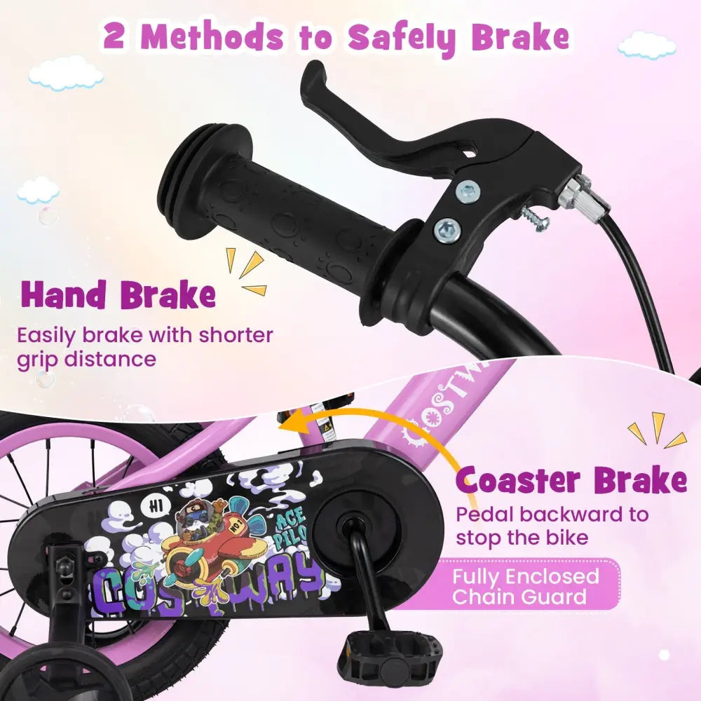 12 Inch Kids Bike for 3 - 4 Years Old Sport Bicycle with Adjustable Handlebar and Saddle - 12 inches - Oasis Home Essentials