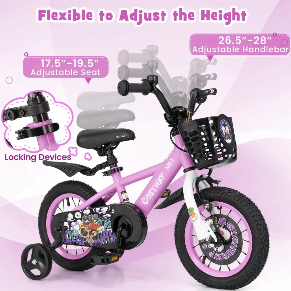 12 Inch Kids Bike for 3 - 4 Years Old Sport Bicycle with Adjustable Handlebar and Saddle - 12 inches - Oasis Home Essentials