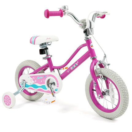 12 Inch Kids Bike for Aged 3-8 Years Old with Adjustable Handlebar Pink- Starlight Wave - Pink - Kids Bike