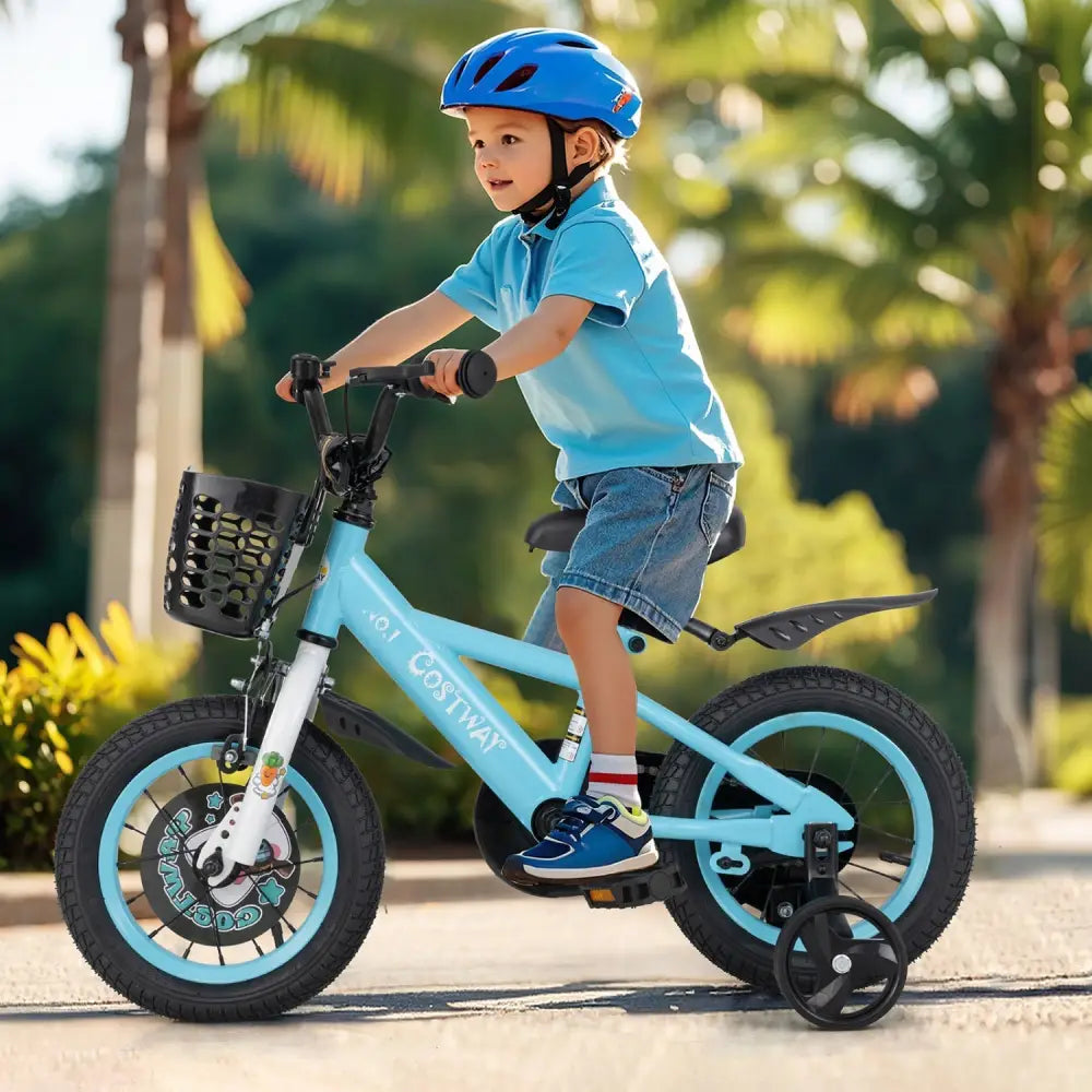 12 Inch Kids Bike with Adjustable Handlebar and Saddle for 3 - 4 Years Old - 12 inches - Oasis Home Essentials