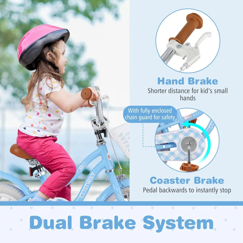 12 Inch Kids Bike with Adjustable Handlebar and Seat for 3 - 4 Year Old - Oasis Home Essentials