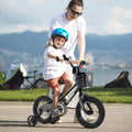 12 Inch Kids Bike with Basket and Training Wheels for Children Aged 3 - 5 Years Old - Oasis Home Essentials