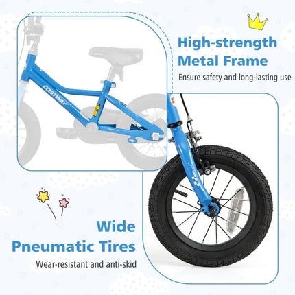12 Inch Kids Bike with Removable Training Wheels for Aged 3 - 4 Years Old - Oasis Home Essentials