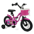12 Inch Kids Bike with Training Wheels for Aged 3-4 Years Old - Magic Rose - Rose Red - Kids Bike