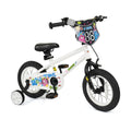 12 Inch Kids Bike with Training Wheels for Ages 3-4 Years Old White- Street Art Time - White - Kids Bike