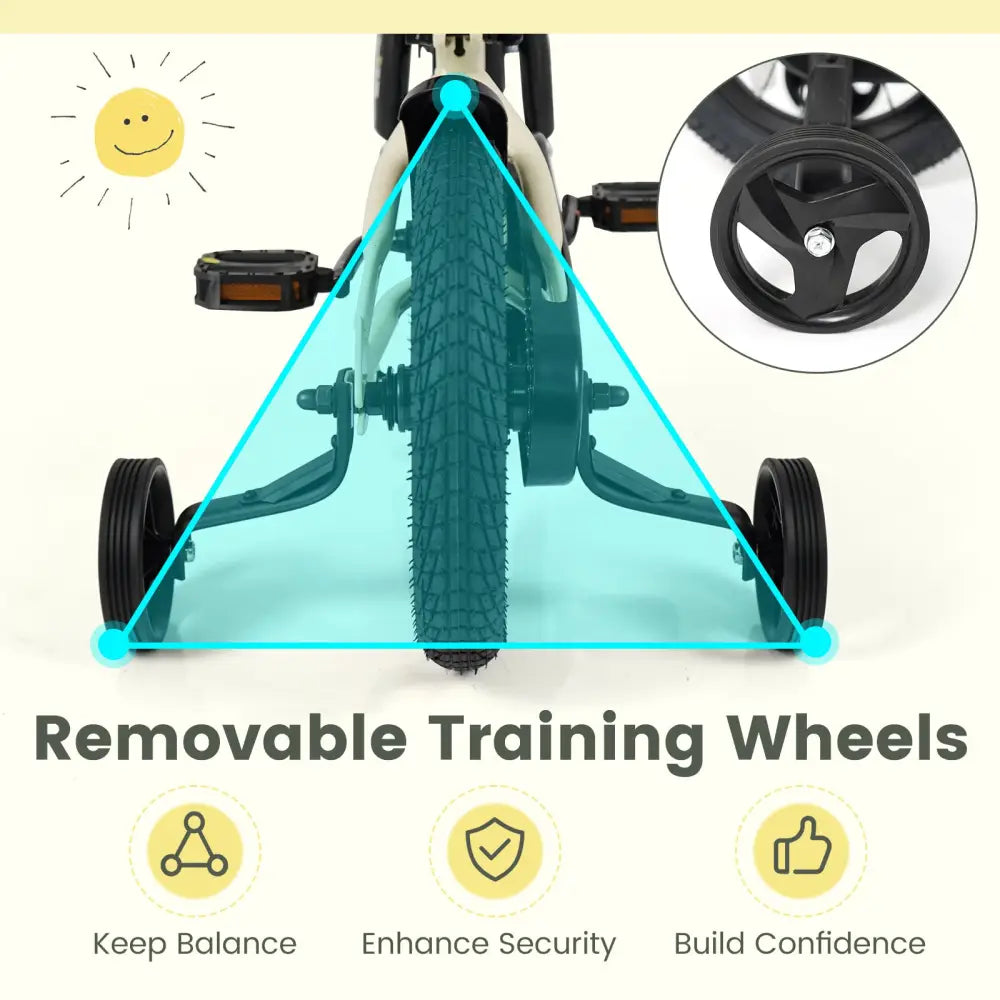 12 Inches Kids Bike Sport Bicycle with Removable Training Wheels - Kids Bike