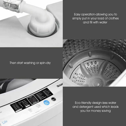12 lbs Full-automatic Washing Machine with 10 Wash Programs Costway