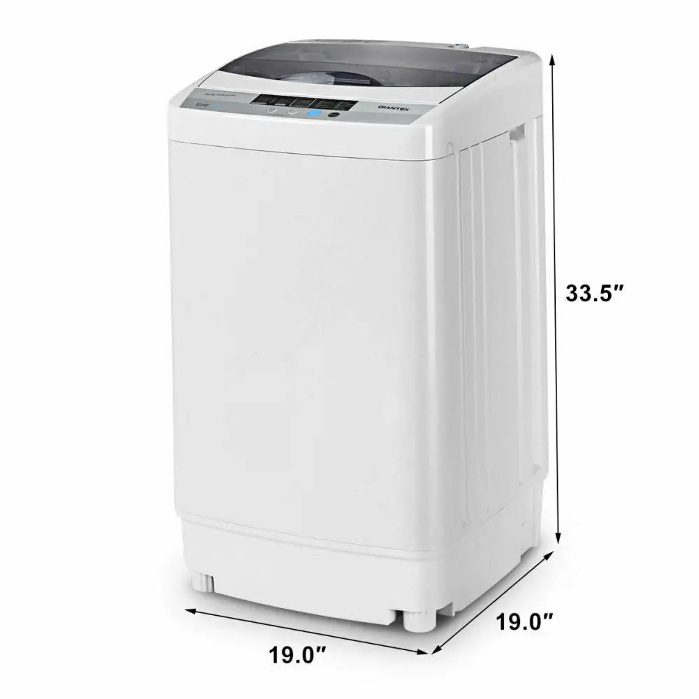 12 lbs Full-automatic Washing Machine with 10 Wash Programs - Gray - Washing Machines