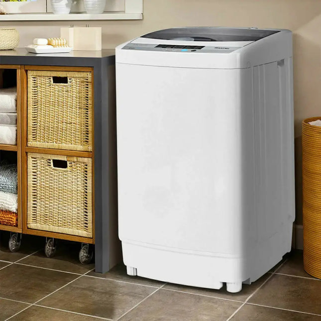 12 lbs Full-automatic Washing Machine with 10 Wash Programs Costway